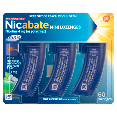 NICABATE MINIS 4MG LOZENGES 60 PACK