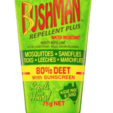 BUSHMANS REPELLENT PLUS SUNSCREEN WATER RESIST 80% LOTION 75G