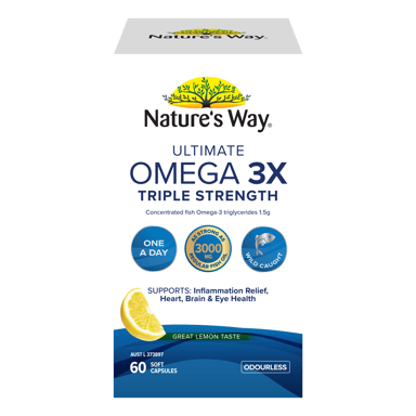 NATURES WAY ULTIMATE OMEGA TRIPLE STRENGTH 60 TABLETS