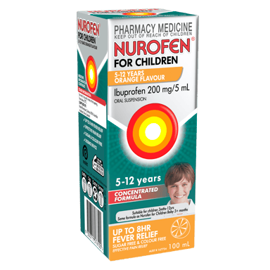 NUROFEN FOR CHILDREN 5 YEARS - 12 YEARS ORANGE 100ML