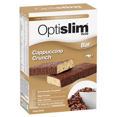 OPTISLIM VLCD BAR CAPPUCINO CRUNCH 60G 5 PACK