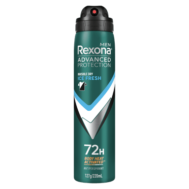 REXONA MEN ADVANCE PROTECT ANTIPERSPIRANT INVISIBLE ICE FRESH 72HR 220ML