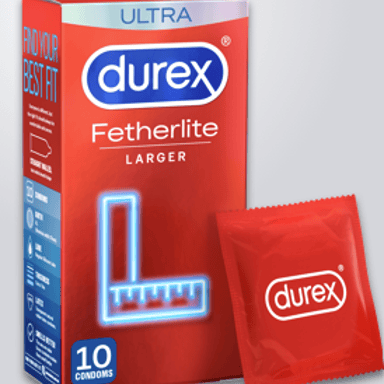 DUREX FETHERLITE ULTRA CONDOMS LARGER 10 PACK