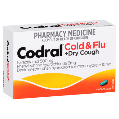 CODRAL COLD & FLU + DRY COUGH 48 CAPSULES