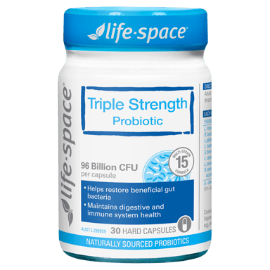 LIFE SPACE TRIPLE STRENGTH PROBIOTIC 30 CAPSULES