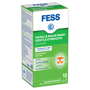 FESS NASAL AND SINUS WASH GENTLE KIT 12