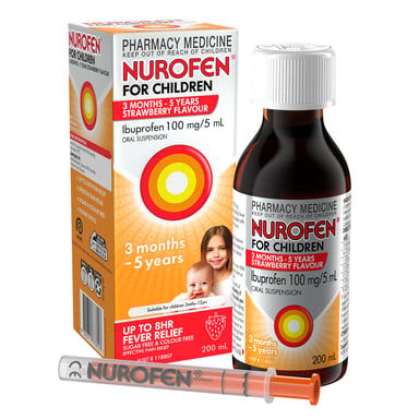 NUROFEN FOR CHILDREN 3 MONTH - 5 YEARS STRAWBERRY 200ML