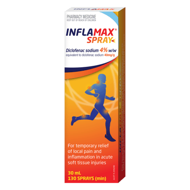 INFLAMAX DICLOFENAC SODIUM 4% SPRAY 30ML