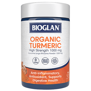 BIOGLAN ORGANIC TURMERIC 1000MG 100 TABLETS