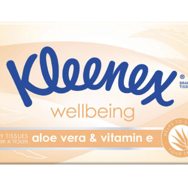 KLEENEX FACIAL TISSUES ALOE VERA & VITAMIN E 3 PLY 140 PACK