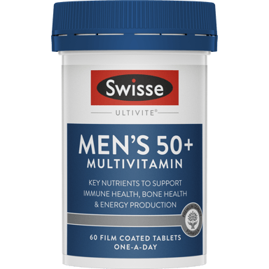 SWISSE ULTIVITE MENS 50+ MULTIVITAMIN TABLETS 60