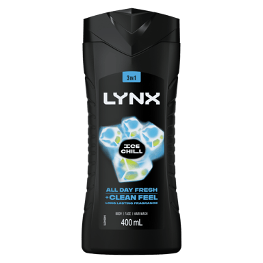 LYNX BODY WASH ICE CHILL 3 IN 1 400ML