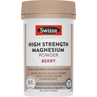 SWISSE ULTIBOOST MAGNESIUM HIGH STRENGTH POWDER BERRY 180G