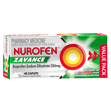 NUROFEN ZAVANCE 48 CAPLETS