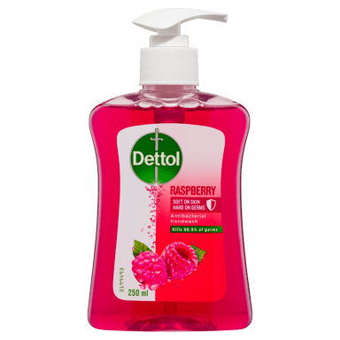 DETTOL SOFT ON SKIN LIQUID HAND WASH ANTIBACTERIAL RASPBERRY 250ML