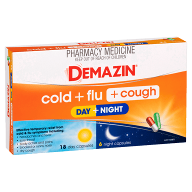 DEMAZIN DAY & NIGHT COLD & FLU + COUGH PE 24 CAPSULES