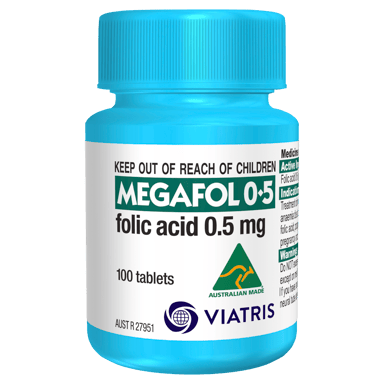 MEGAFOL FOLIC ACID 0.5MG 100 TABLETS