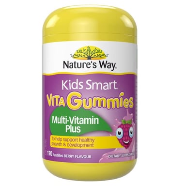 NATURES WAY KID SMART VITA GUMMIES MULTIVITAMIN PLUS 170 PASTILLES