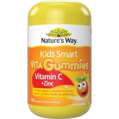 NATURES WAY KID SMART VITA GUMMIES VITAMIN C + ZINC 170 PASTILLES