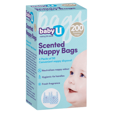 BABY U SCENTED NAPPY BAGS 200 PACK