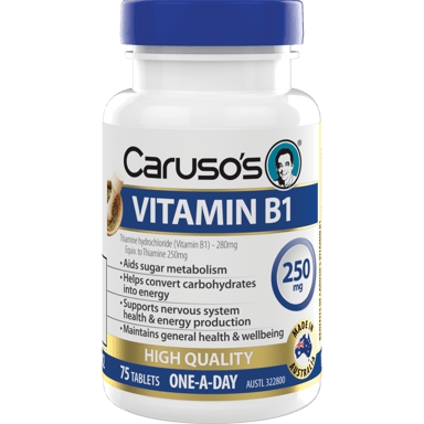 CARUSOS VITAMIN B1 250MG 75 TABLETS