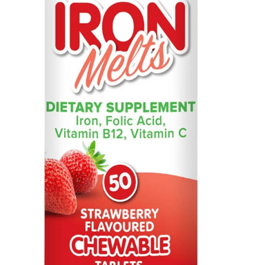 IRON MELTS STRAWBERRY TABLETS 50