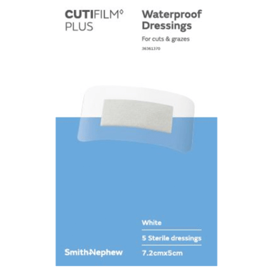 CUTIFILM PLUS WATERPROOF 7.2CM X 5CM 5 PACK
