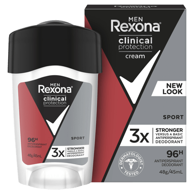 REXONA MEN CLINICAL ANTIPERSPIRANT CREAM SPORT 96HR 45ML