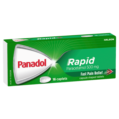 PANADOL RAPID 500MG 16 CAPLETS