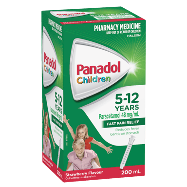 PANADOL CHILDREN 5 YEAR - 12 YEARS STRAWBERRY SUSPENSION 200ML