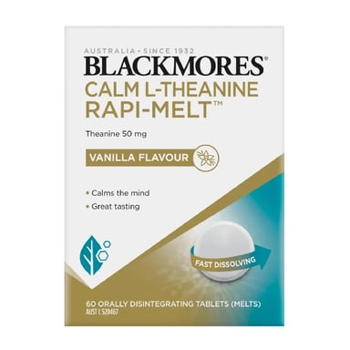 Blackmores Calm L-Theanine Rapi-Melt 60 Tablets