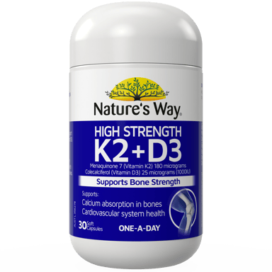 NATURES WAY VITAMIN K2 + D3 30 CAPSULES