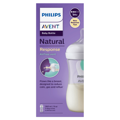 AVENT NATURAL RESPONSE BOTTLE AIRFREE VENT 260ML