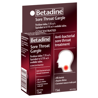 BETADINE SORE THROAT GARGLE CONCENTRATE 15ML