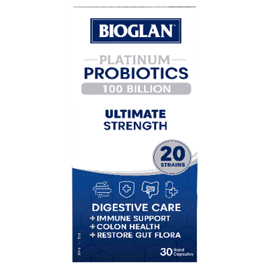BIOGLAN PLATINUM PROBIOTICS 100 BILLION 30 CAPSULES
