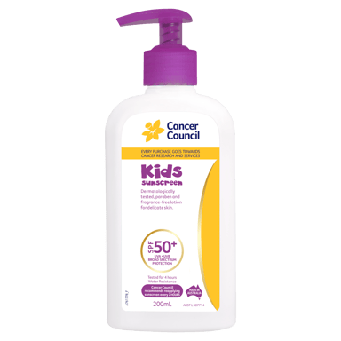 CANCER COUNCIL KIDS SUNSCREEN PUMP SPF50+ 200ML