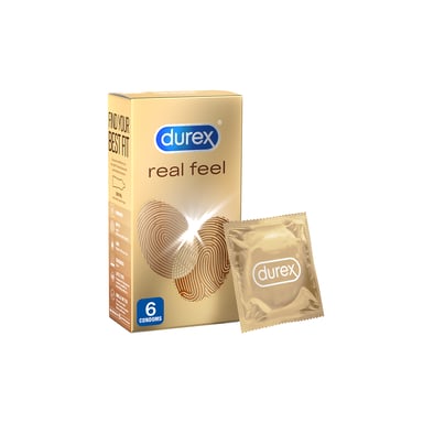 DUREX REAL FEEL CONDOMS 6 PACK