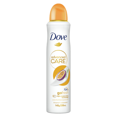 DOVE WOMEN ANTIPERSPIRANT ADVANCE PASSIONFRUIT LEMONGRASS 250ML