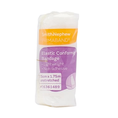 PRIMABAND CONFORMING BANDAGE WHITE 7.5CM X 1.75M