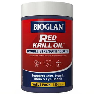 BIOGLAN RED KRILL OIL DOUBLE STRENGTH 120 CAPSULES