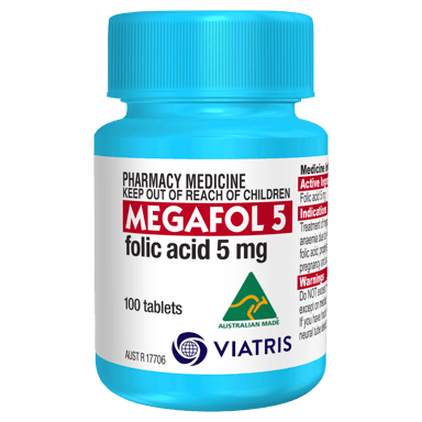 MEGAFOL FOLIC ACID 5MG 100 TABLETS