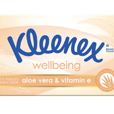 KLEENEX FACIAL TISSUES ALOE VERA & VITAMIN E 3 PLY 95 PACK