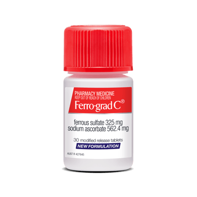 FERRO-GRAD C IRON & VITAMIN C 30 TABLETS