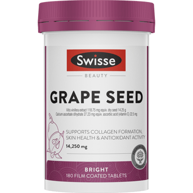 SWISSE BEAUTY GRAPE SEED 180 TABLETS