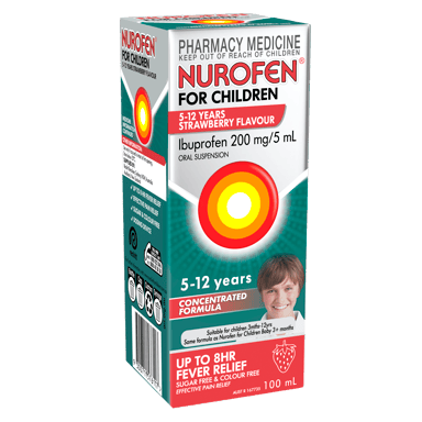 NUROFEN FOR CHILDREN 5 YEARS - 12 YEARS STRAWBERRY 100ML