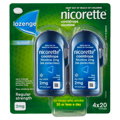 NICORETTE COOL DROPS 2MG 80 LOZENGES