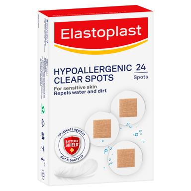 ELASTOPLAST HYPOALLERGENIC TRANSPARENT SPOT 24 PACK