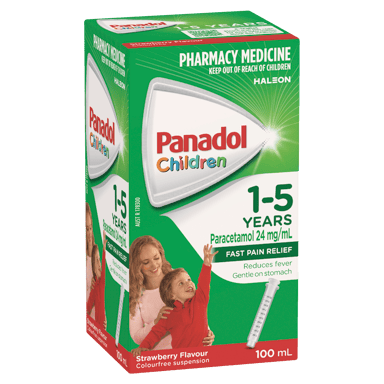 PANADOL CHILDREN 1 YEARS - 5 YEARS STRAWBERRY SUSPENSION 100ML