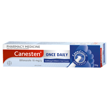 CANESTEN ONCE DAILY ATHLETES FOOT CREAM WITH APPLICATOR 15G
