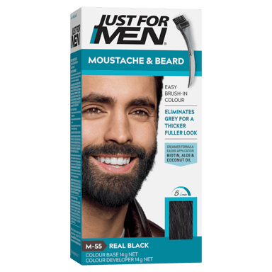 JUST FOR MEN MOUSTACHE & BEARD REAL BLACK